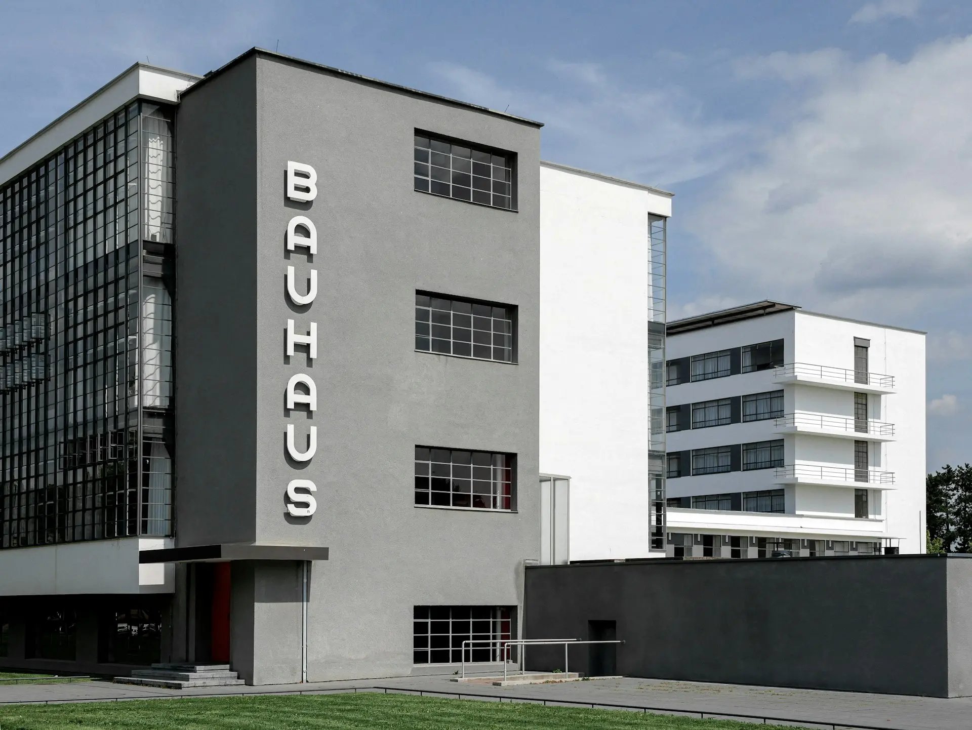 a building with a sign on the side of it